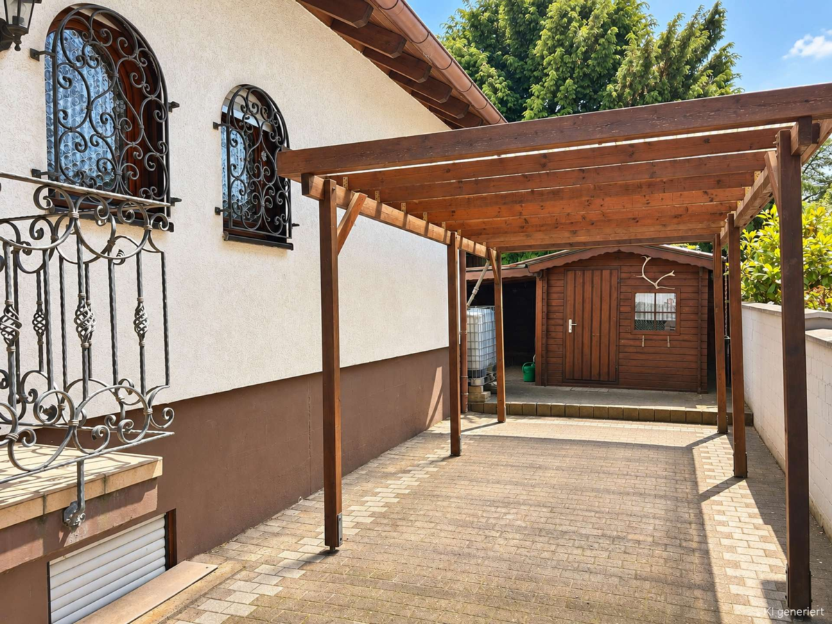 Helle Hofansicht mit Pergola u
